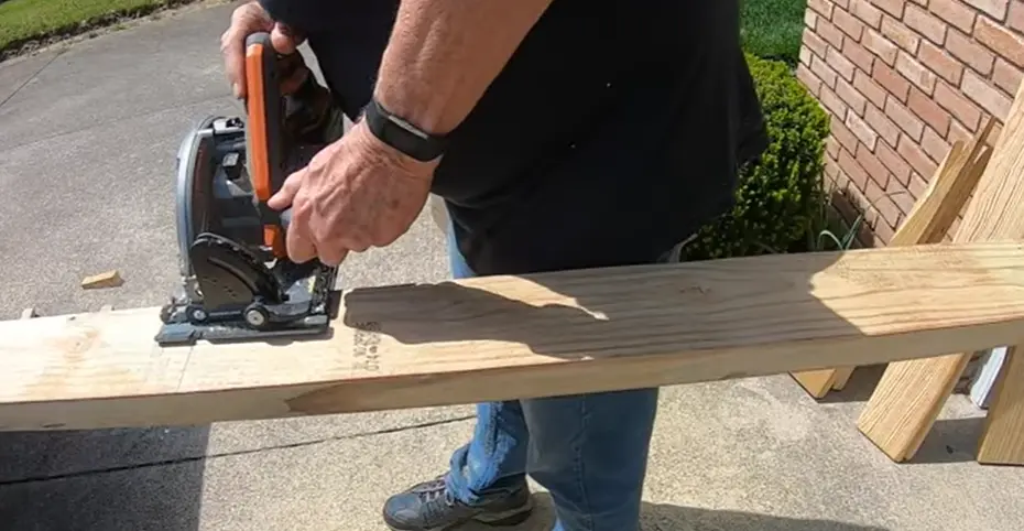 Board cutting for wooden wheelchair ramp